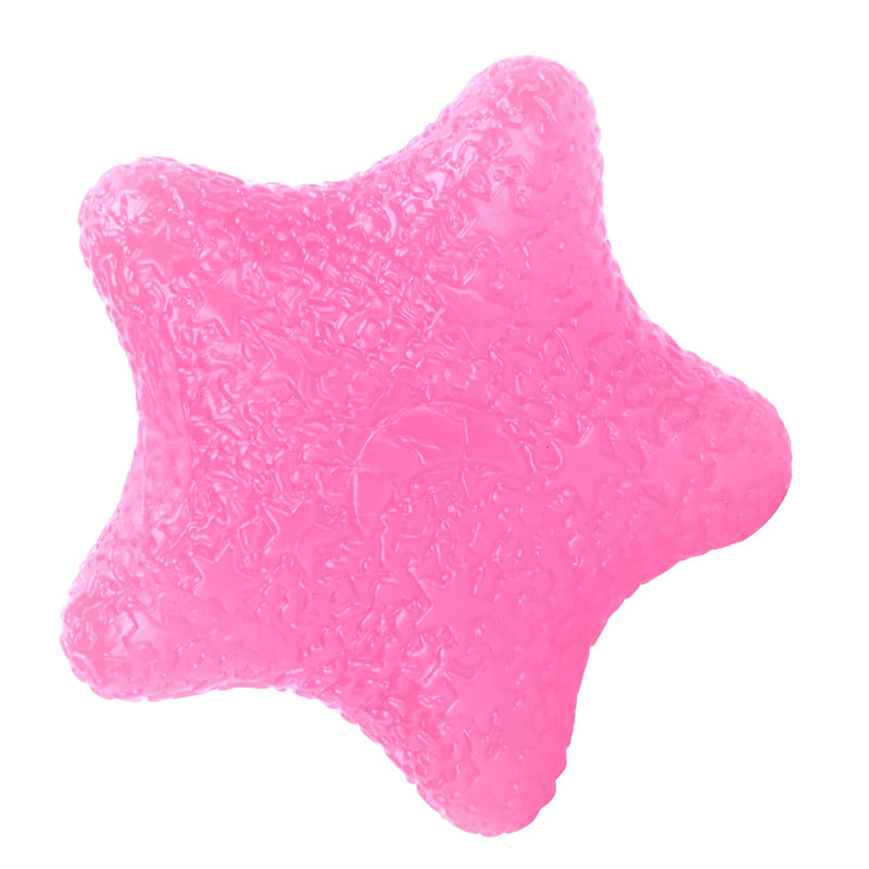 [Australia] - Hand Exercise Balls, Elastic Hand Grip Ball Star Shape Finger Massage Wrist Training Stress Relief Squeeze Ball(Pink) Pink 