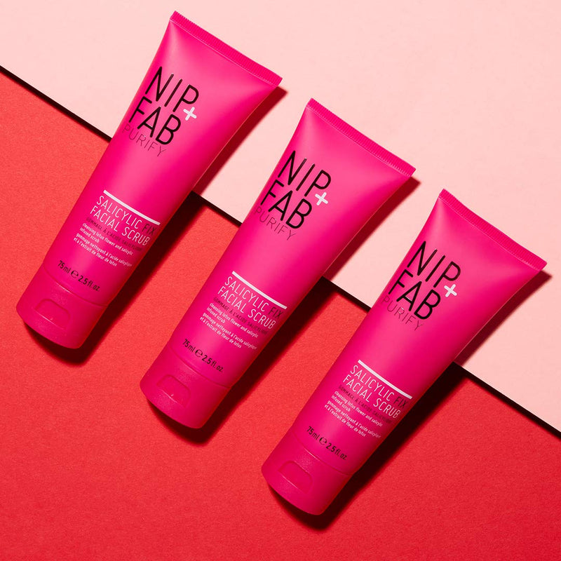 [Australia] - cNip + Fab Salicylic Acid Fix Scrub for Face with Vitamin E and Volcanic Rock Exfoliating Facial Cleanser Exfoliant for Pores and Oil Control, 75 ml 