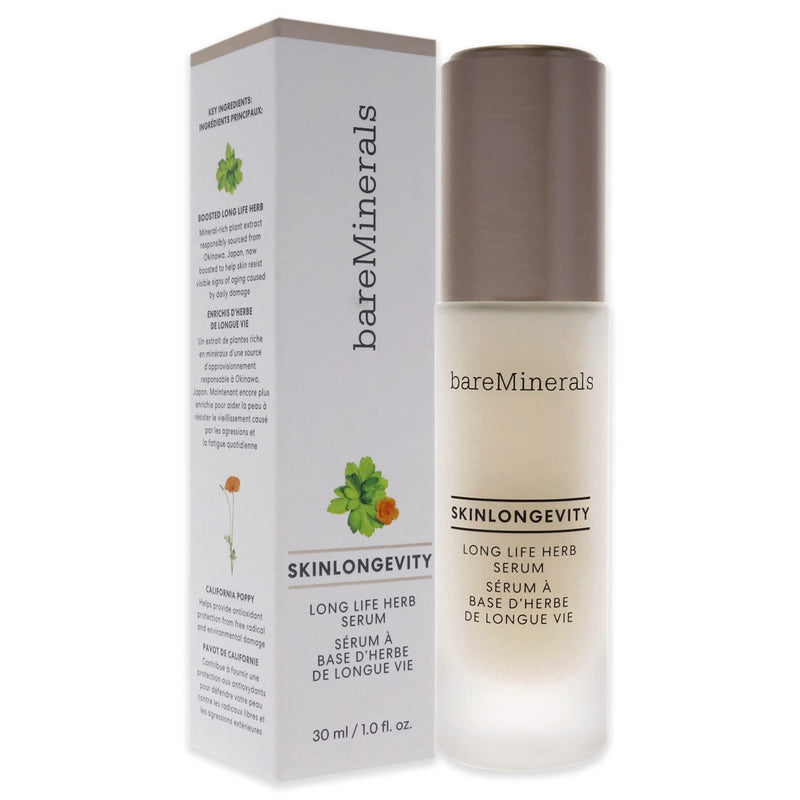 [Australia] - bareMinerals Skinlongevity Long Life Herb Serum For Unisex 1 Oz Serum, White, 28.3 gram 