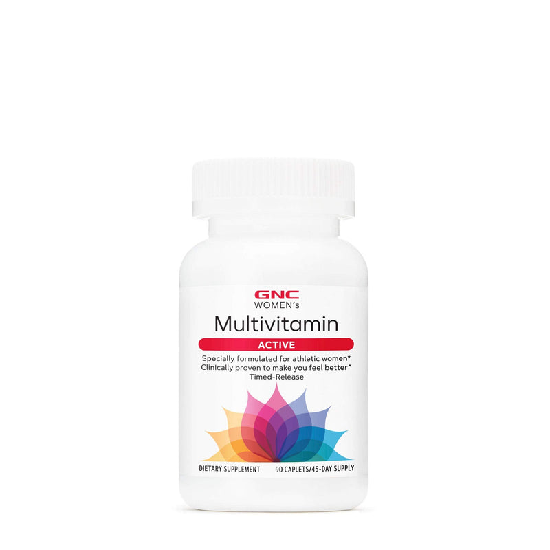 [Australia] - GNC Women's Active Multivitamin | Supports an Active Lifestyle | 30+ Nutrient Formula | Promotes Bone & Joint Health, Helps Energy Production | Clinically Studied Daily Vitamin | 90 Caplets 90 Count (Pack of 1) 