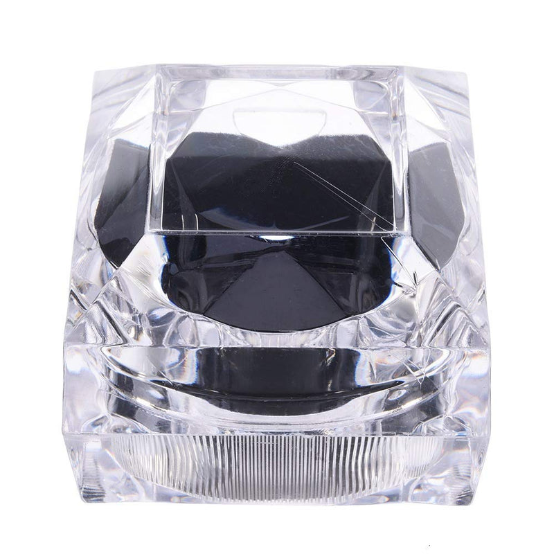 [Australia] - Elepure 12 pcs Clear Crystal Ring Gift Boxes, Earrings Jewelry Storage Box Acrylic Display Organizer Case for All Kinds of Ring Earrings Velvet Insert Black 