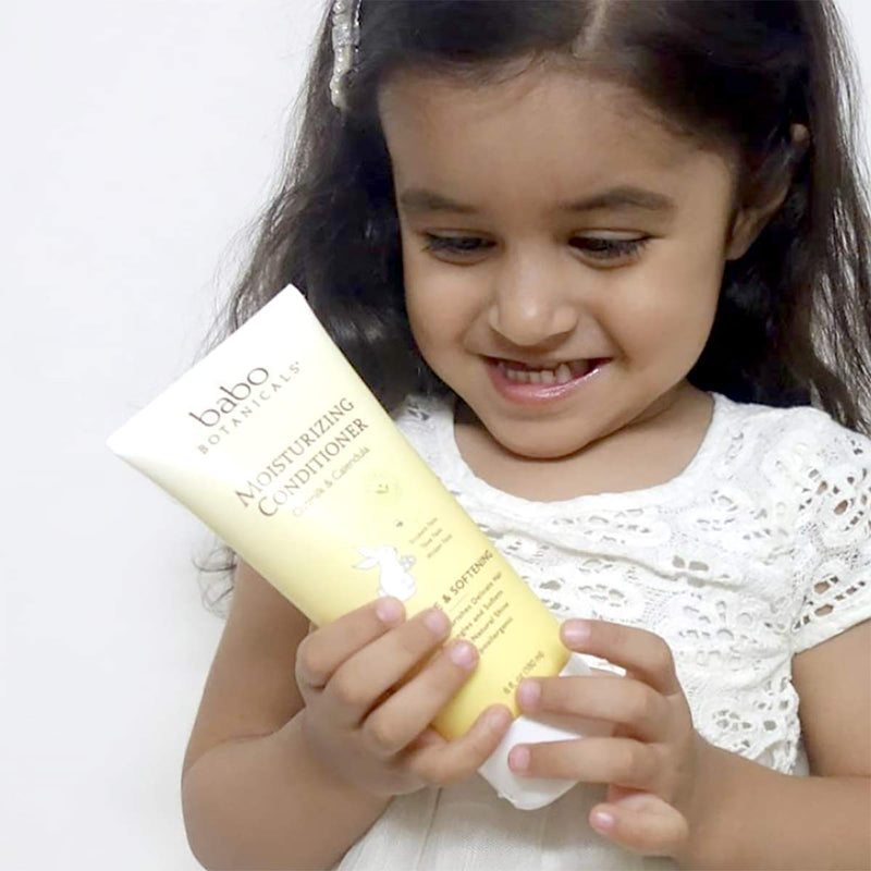 [Australia] - Babo Botanicals Moisturizing Plant-Based Conditioner - with Organic Calendula and Colloidal Oatmeal - For Babies, Kids or Adults with Sensitive or Dry Scalp - Hypoallergenic and Vegan - 6 fl. oz 6 Fl Oz (Pack of 1) 