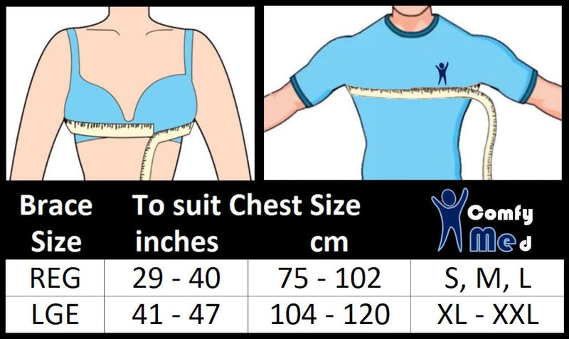 [Australia] - ComfyMed® Posture Corrector Clavicle Support Brace CM-PB16 Medical Device to Improve Bad Posture, Thoracic Kyphosis, Shoulder Alignment, Upper Back Pain Relief for Men and Women (REG 29" to 40" Chest) Regular 