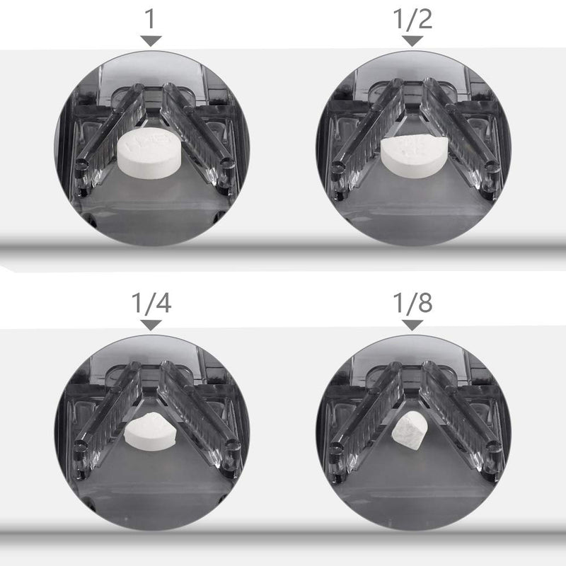 [Australia] - Pill Cutter, Opret Pill Splitter with Blade for Small Pills Large Pills Cut in Half Quarter for Tablet Vitamin Medicine (Black) Black 