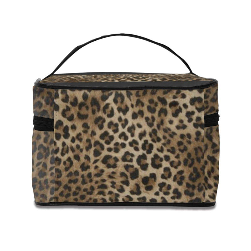 [Australia] - Leopard Pattern Makeup Bag Organizer for Travel Cosmetic Bags with Handle Toiletry Bags for Women Girls One Size Leopard Pattern 