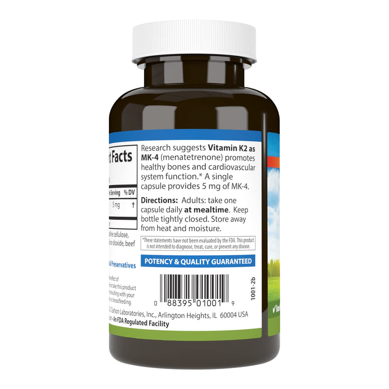 [Australia] - Carlson - Vitamin K2, MK-4 (Menatetrenone), Vitamin K Supplement, Bone & Heart Health, K2 Vitamin, Soy-free, Vitamin K-2, K2 Vitamins, 180 Capsules 