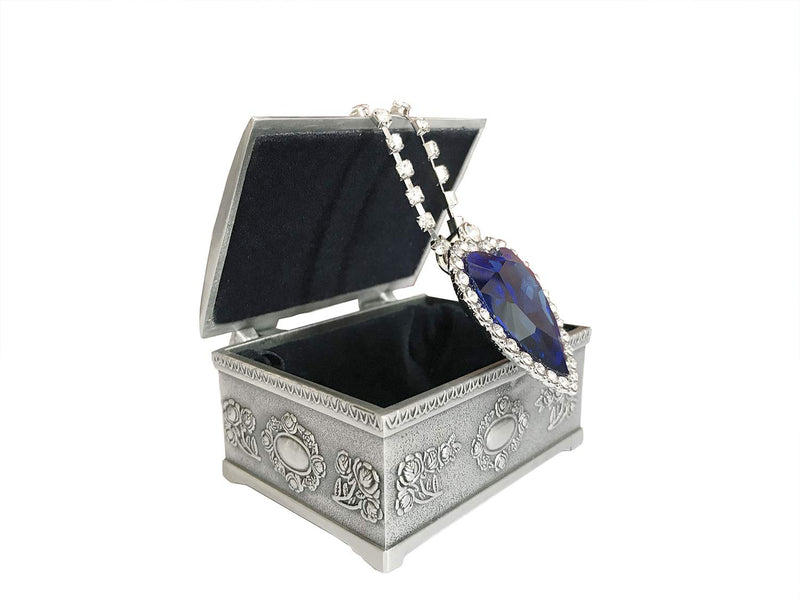 [Australia] - YANJIKEJI Doctor Strange Necklace Eye of Agamotto Costume Prop Stone Pendant with Jewelry Box Blue Heart 