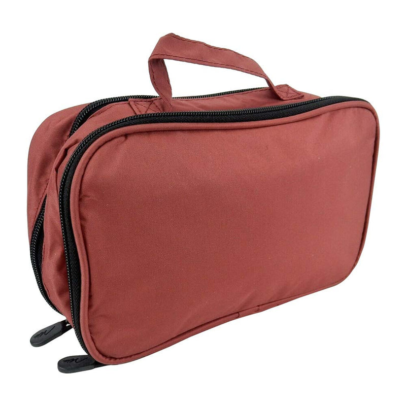 [Australia] - Travel Makeup Cosmetic Bags - Travel Makeup Case - Cosmetic Makeup Bag - Mia Serenity Cosmetic Bag - Makeup Bag Pouch Purse with 2 Zippered Compartment- Cosmetics Storage Case - Red 