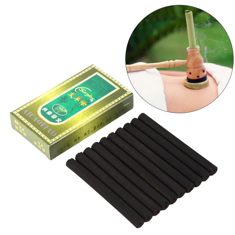 [Australia] - Moxa Sticks,10Pcs Smokeless Health Care Moxa Rolls,Moxibustion Pain Relief Five Years Old Pure Moxa Rolls for Moxibustion Health Care Relieve Body Pain Massage 