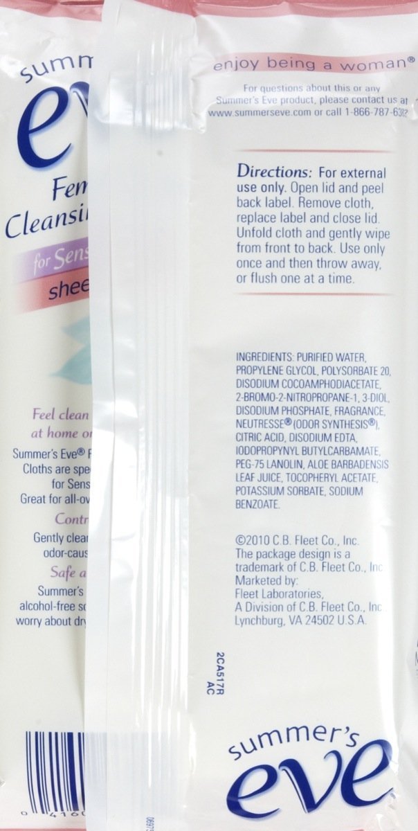 [Australia] - Summer's Eve Cleansing Cloths for Sensitive Skin, Floral - 32 ct 