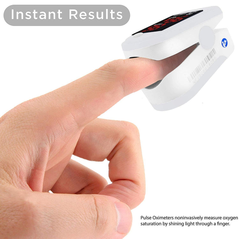 [Australia] - Facelake FL400 Pulse Oximeter with Neck/wrist Cord, Carrying Case and Batteries- White 
