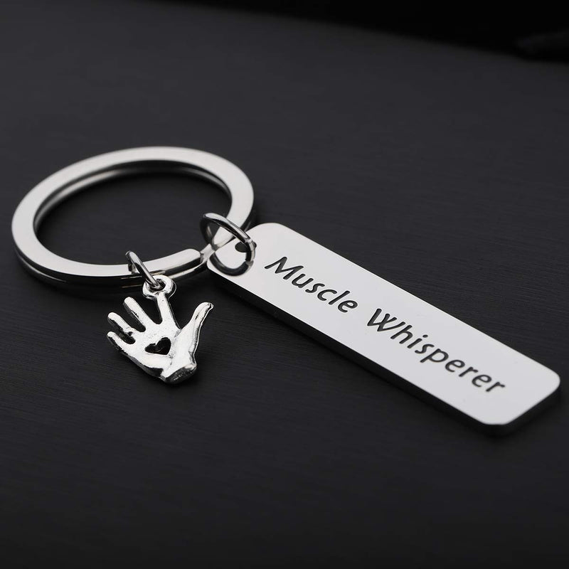 [Australia] - ENSIANTH Massage Therapist Gift Muscle Whisperer with Healing Hand Charm Keychain Gift for Massage Therapist,Massage Therapy School Student Gift Massage Therapist Keychain 