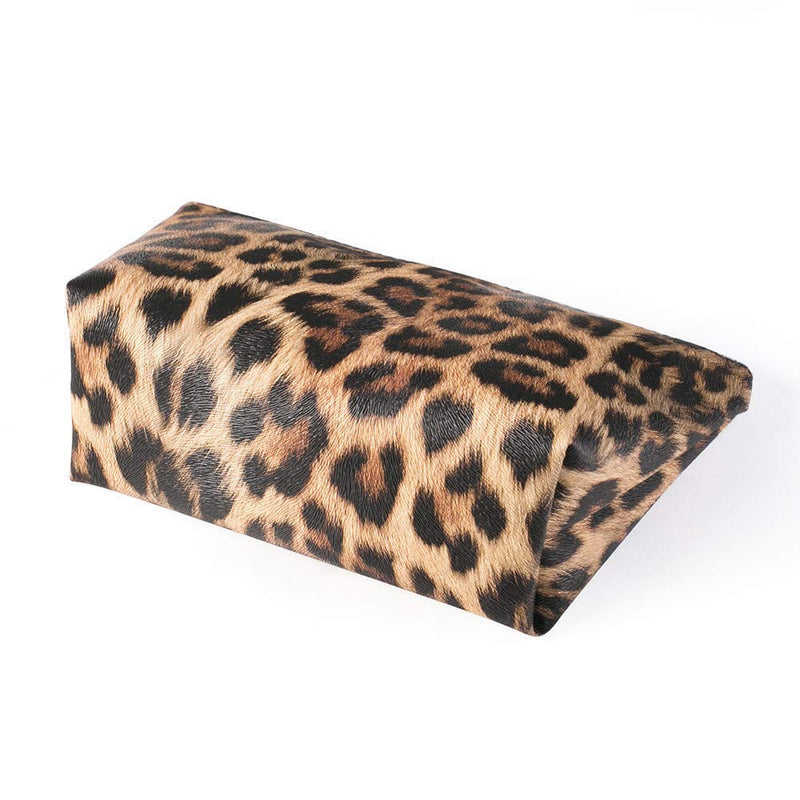 [Australia] - 2 Pcs Leopard Makeup Bag Travel Cosmetic Case Portable Multifunction Toiletry Bags Organizer Brushes Storage Bags with Gold Zipper for Women Girls Clutch Purse 