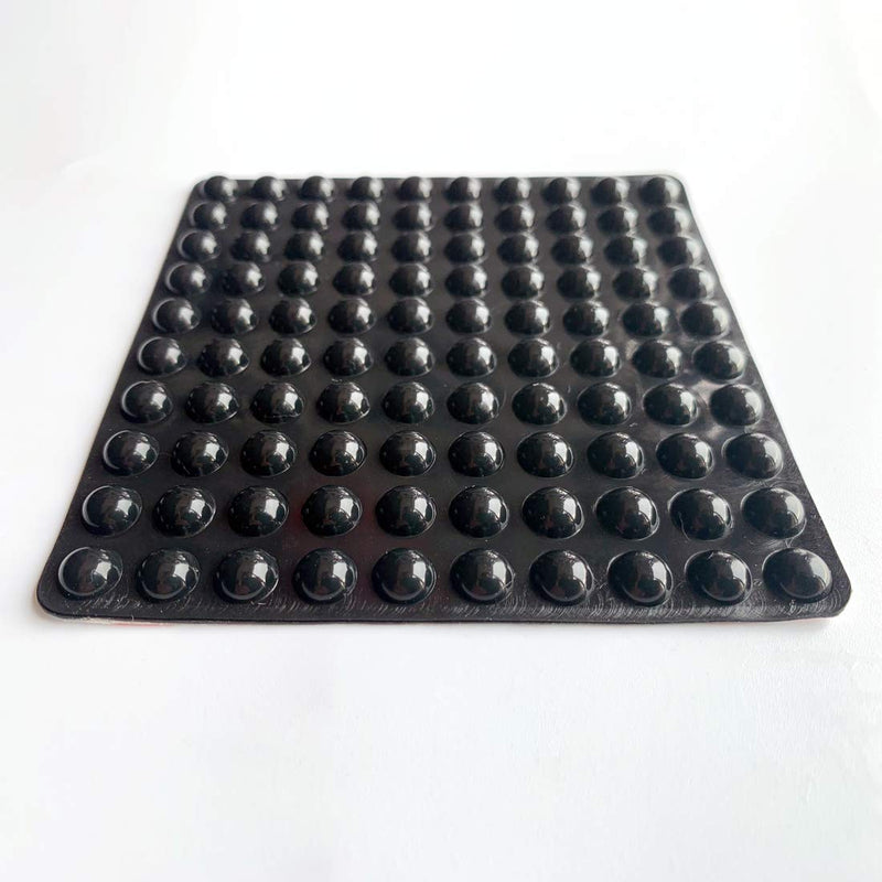 [Australia] - Pack of 100 Adhesive Bumper Pads for Drawers, Cutting Boards, Glass Tops, Small and Kitchen Furniture, Picture Frames Sound Dampening Transparent Rubber Feet for Cabinet Doors (Black) Black 