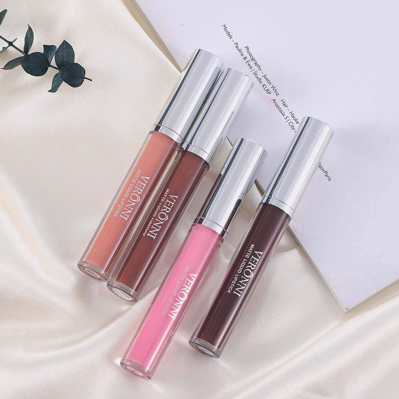 [Australia] - Kisshine Matte Liquid Lipstick Long Lasting Waterproof Colourful Lip Gloss Cosmetics Makeup Gift for Women and Girls Pack of 1 (Brown 11#) Brown 11# 