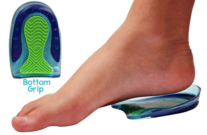 [Australia] - KidSole Sport Traction Shock Absorbing Lightweight Gel Heel Cups for Kid's with Sensitive Heels, Heel Spurs, Plantar Fasciitis, or Ankle Pain (2 Pairs, 4 Single Heelcups) (Kid's Size 3-7) Kid's Size 3-7 