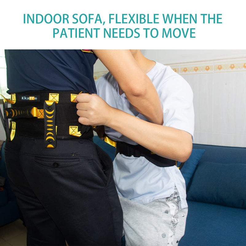 [Australia] - KkaFFe Gait Belt with Handles, Transfer Belt for Elderly, Patient Gait Belts, Transfer Belt Assist, Gait Belts for Seniors, Upgraded Using Rubber Handles Blue 