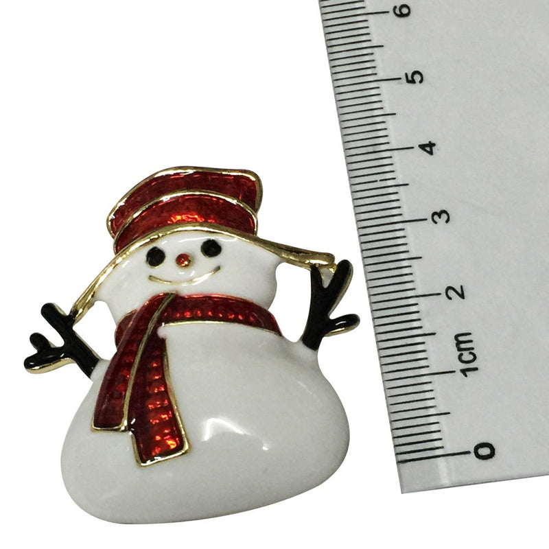 [Australia] - AINOW Fashion Crystal Christmas Xmas Brooch Pin Decor Gifts Snowman 