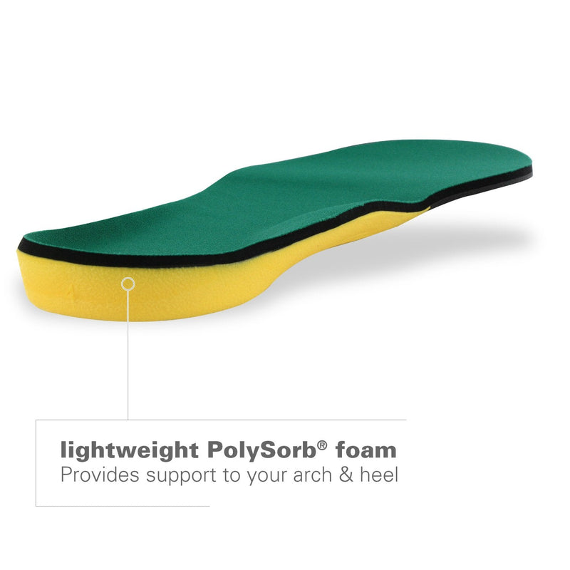 [Australia] - Spenco Polysorb Cross Trainer Athletic Cushioning Arch Support Shoe Insoles, Men's 14-15.5 Green 