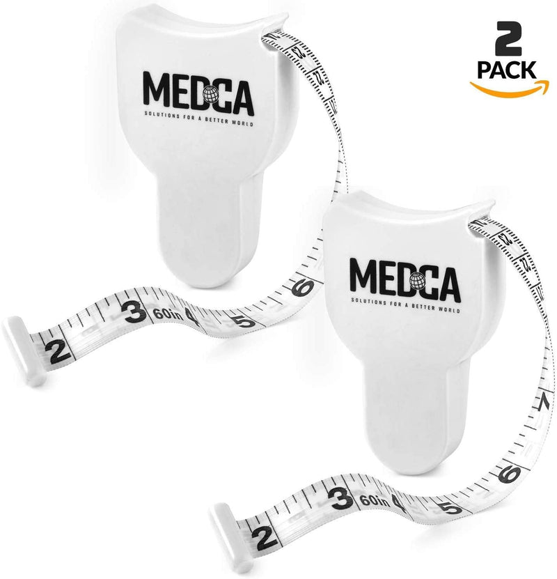 [Australia] - Body Tape Measure - (2 Pack) Measuring Tapes for Body and Fat Weight Monitors, (Inches & cm) Retractable Tape Measure Ruler for Accurate Body Fat Calculator Helps Calculate Fitness Body Measurements 