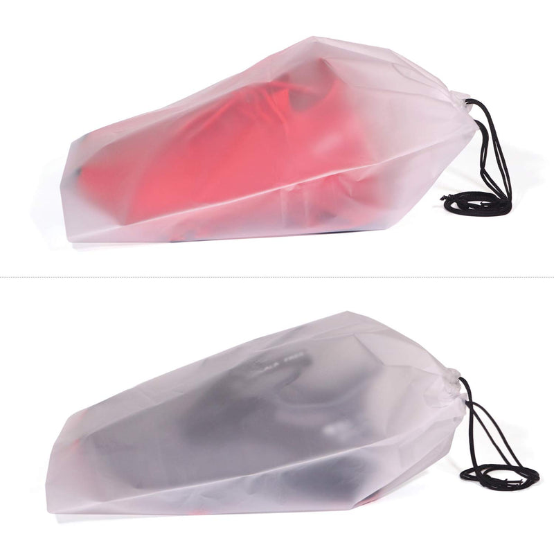 [Australia] - Set of 24 Portable Translucent Shoe Bags for Travel Large Clear Shoes Pouch Storage Organizer with Drawstring for Men and Women 