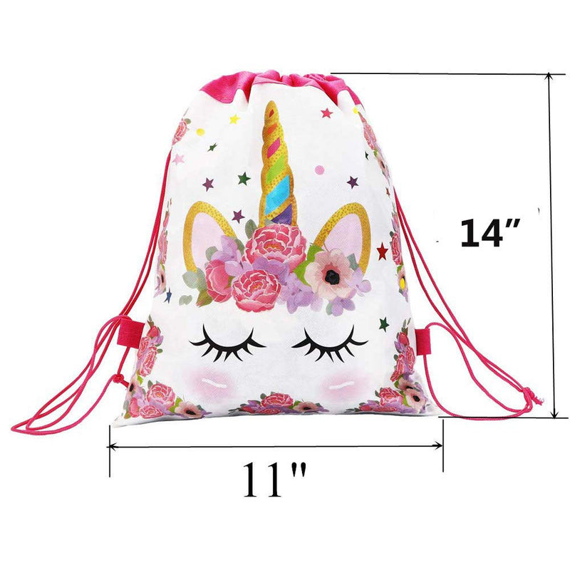 [Australia] - Qiuseadu Unicorn Gifts for Girls Unicorn Drawstring Backpack, Sleep Mask, Unicorn Necklace Bracelet, Hair Ties 