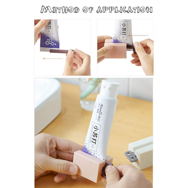 [Australia] - Wudong 4 Pcs Rolling Tube Toothpaste Squeezer, Toothpaste Dispenser Toothpaste Seat Holder Tube Squeezer for Toothpaste Mustard Ketchup Cosmetic Oil Cream 