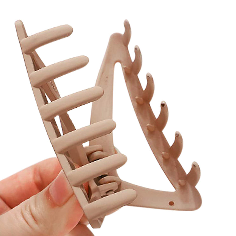 [Australia] - Hair Claw Clips Girls Women Nonslip French Matte Claw Clip for Thin Hair Curly Straight Long Hair - 6 Packs / Set 6 Count (Pack of 1) 