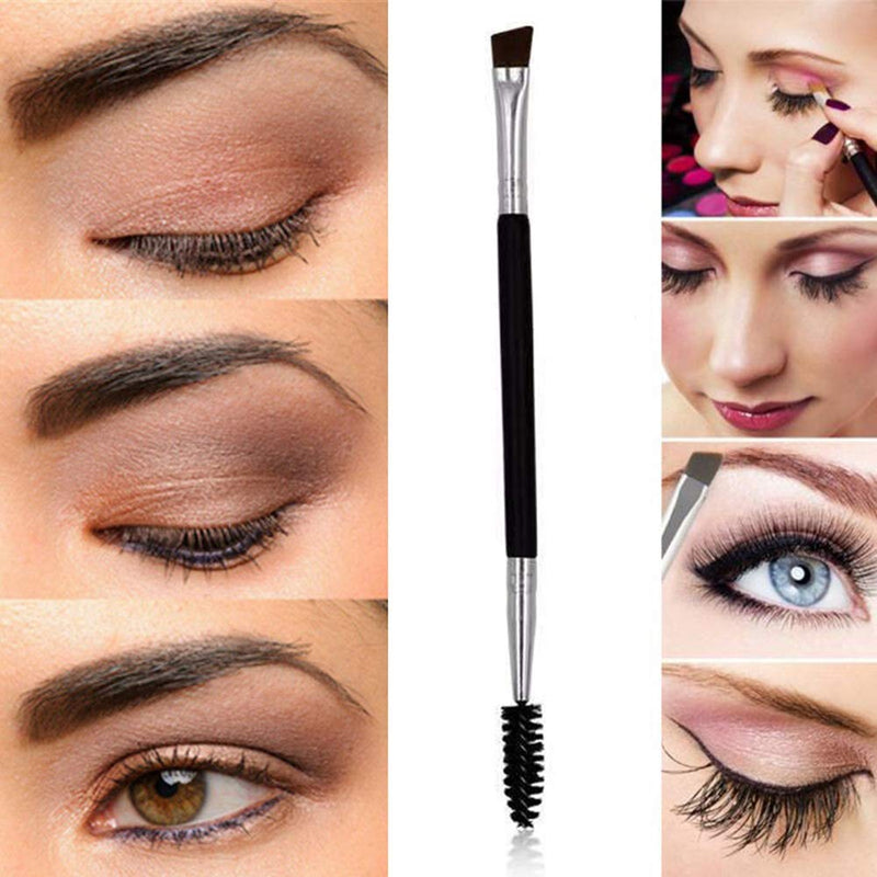 [Australia] - AKOAK 3 Pcs Double-headed Eyebrow Brush, Eyelash Brush, One Side Bevel Eyebrow Powder Brush and the Other Spiral Brush Beauty Tool Makeup Brush, Suitable for Eye Makeup 