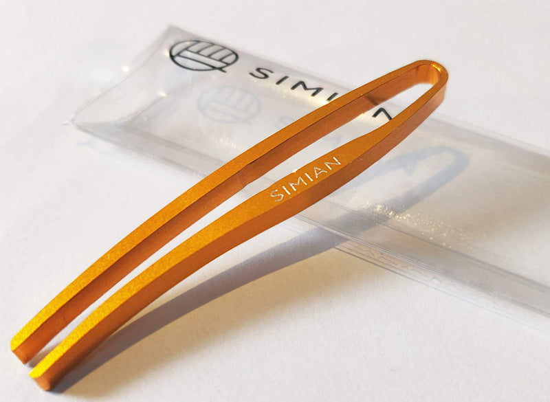 [Australia] - SIMIAN Slim Tweezers - precision tweezers professional quality made in Japan for eyebrow eyelash women and men (Red) 