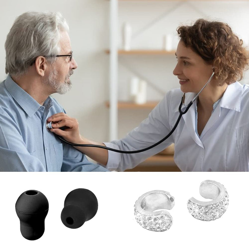 [Australia] - Stethoscope Charms,DanziX 2 Pack Stethoscope Charms+A Pair of Stethoscope Earplugs, Perfect for Nurse Accessory,Compatible with all size of stethoscopes(silver) 