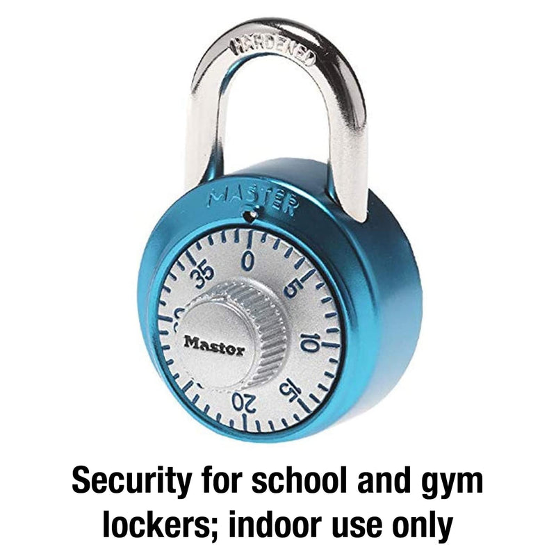[Australia] - Master Lock 1561DLTBLU Locker Lock Combination Padlock, 1 Pack, Light Blue 