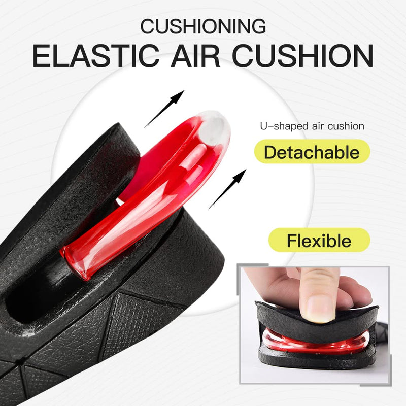 [Australia] - Height Increase Insole 3-Layer Air Cushion Heel Insert Lift Shoes Insole for Men and Women Invisible Elevator Adjustable Insoles (Full pad US4-9) Full Pad 