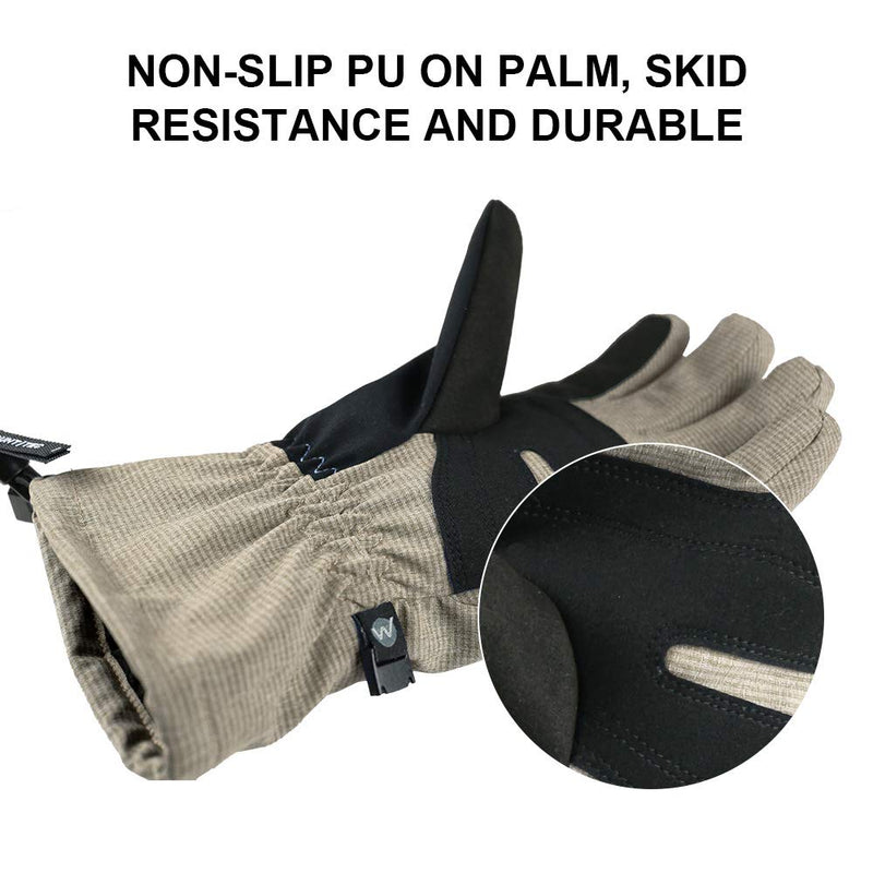 [Australia] - Mount Tec Unisex Adult Ski glove for winter hiking running keep warm Weathered Wood Small 