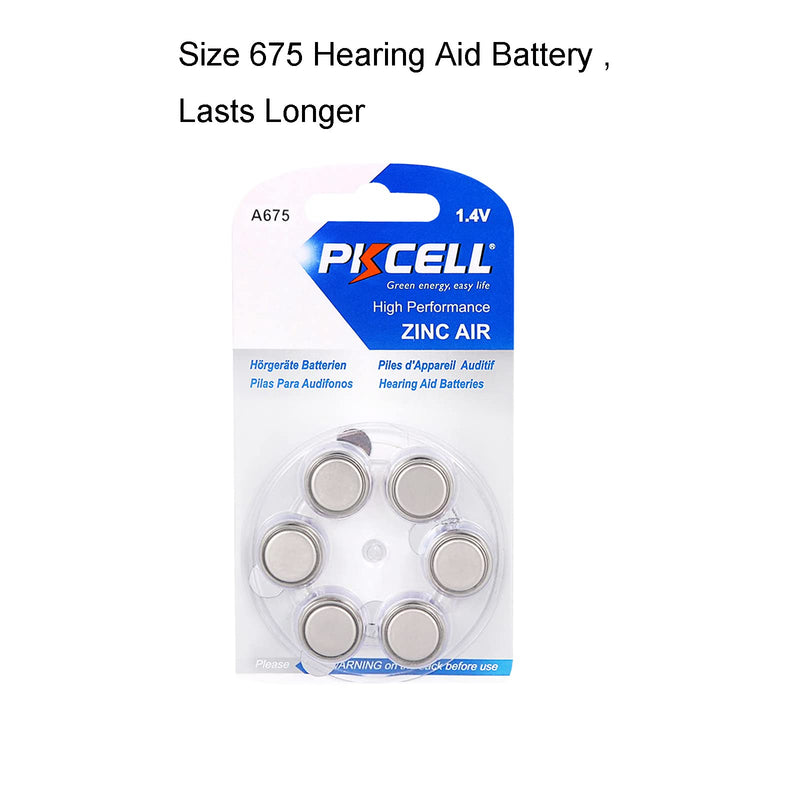 [Australia] - Size 675 hearing aid battery ZA675 A675 pr44 count 6pcs/card 