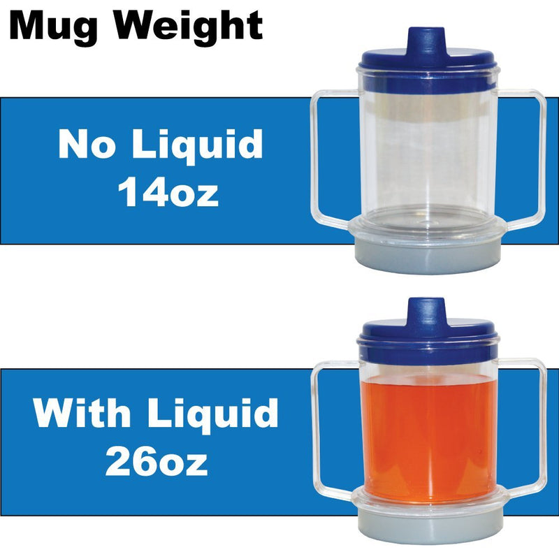 [Australia] - Rehabilitation Advantage Clear Spouted Cup with Two Handles, Weighted, 1 Count 