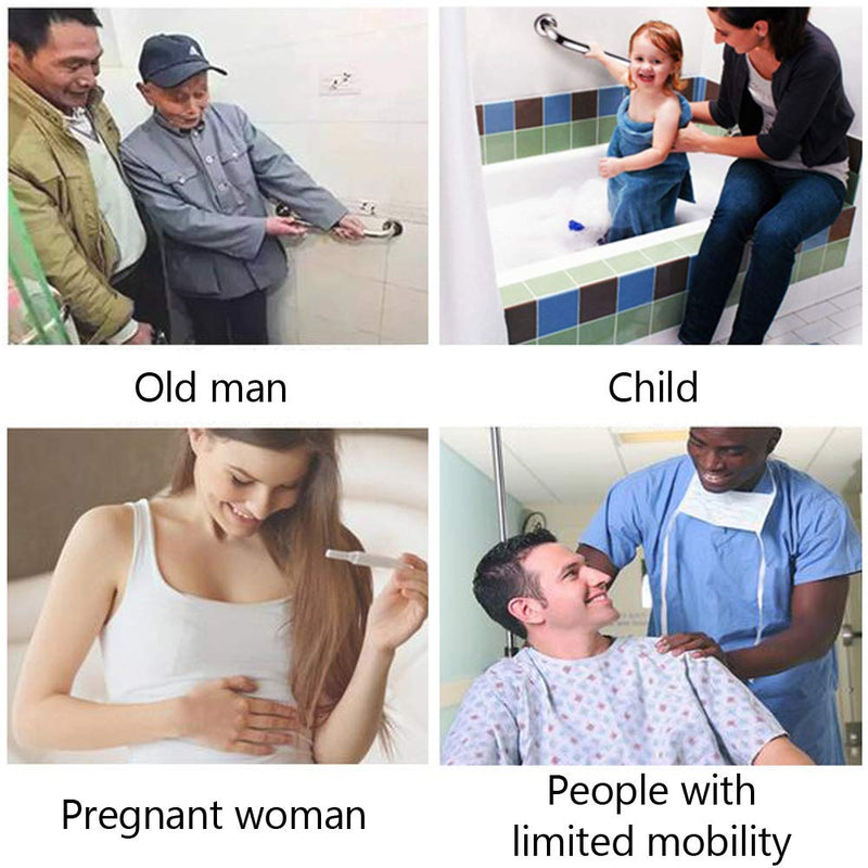 [Australia] - Kaxich Stainless Steel Bath Grab Bar Anti-Slip Bathroom Grab Handle Towel Holder Safety Support Rail for Disabled Elderly (300mm/12 inches) 