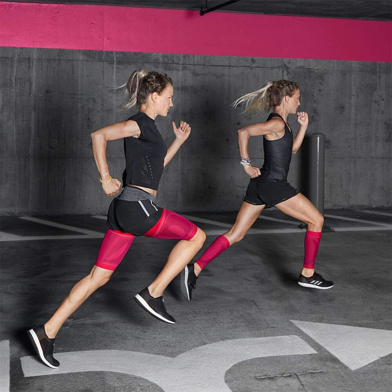 [Australia] - Bauerfeind Sports Compression Upper Leg Sleeves (1 Pair) - Thigh & HamstringCompression for Improved Blood Circulation & Recovery - Thigh Wrap for Quad Support Black Medium/Short (1 Pair) 