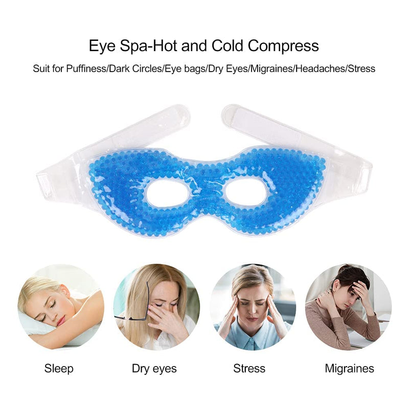 [Australia] - NEWGO Cooling Eye Mask for Puffy Eyes, Hot Cold Therapy Gel Eye Mask with Lemon Scent, Relief for Swollen Eyes, Dark Circles, Stress, Migraine, Headaches, Sinus Pain - Blue 