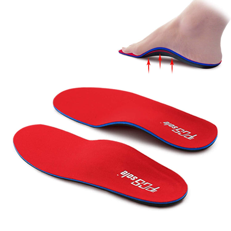 [Australia] - PCSsole Orthotic Arch Support Shoe Inserts Insoles for Flat Feet,Feet Pain,Plantar Fasciitis,Insoles For Men and Women Women(3.5-4)23cm A125-red 