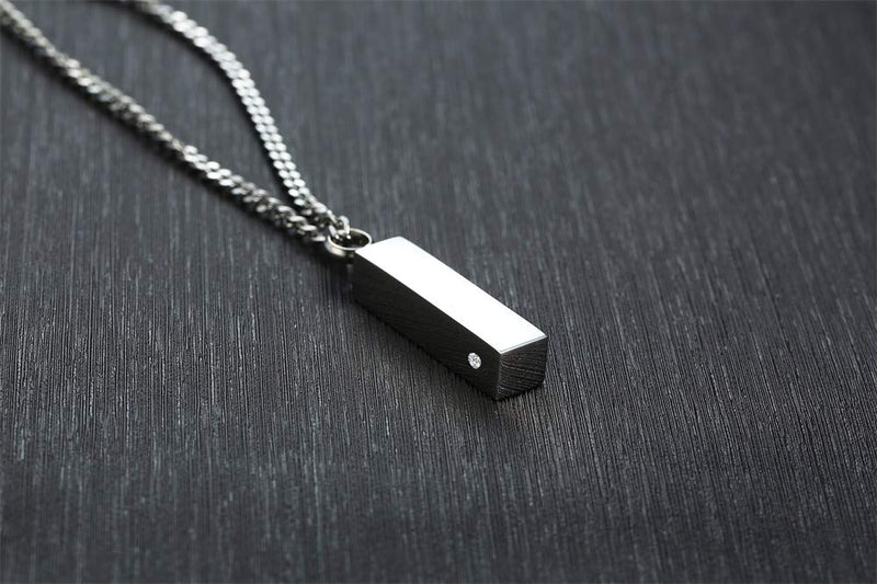 [Australia] - VNOX Cremation Urn Jewelry Customized Rectangle Cube Urn Necklace for Ashes Holder Pendant Keepsake Jewelry Sliver non-engraving-pack of 5 