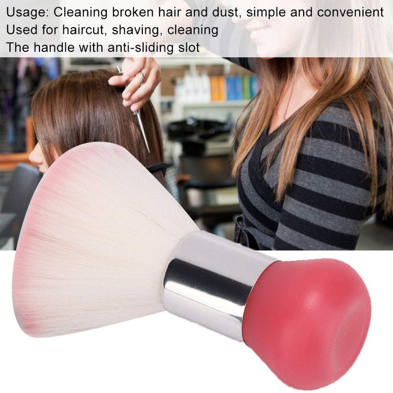 [Australia] - Neck Duster,Broken Hair Sweep,Broken Hair Sweep Brush Hairdressing,Broken Hair Cleaning Brush for Barber Shop,Soft Barber Face Cleaning Hairbrush (Pink) Pink 