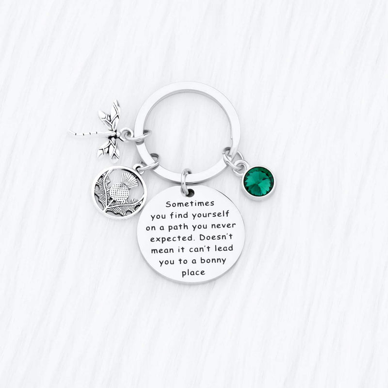 [Australia] - AKTAP Sasenach Inspired Keychain Outlander Jewelry Sassenach Scottish Outlander Gift Sometimes You Find Yourself On a Path You Never Expected Sasenach Keychain 