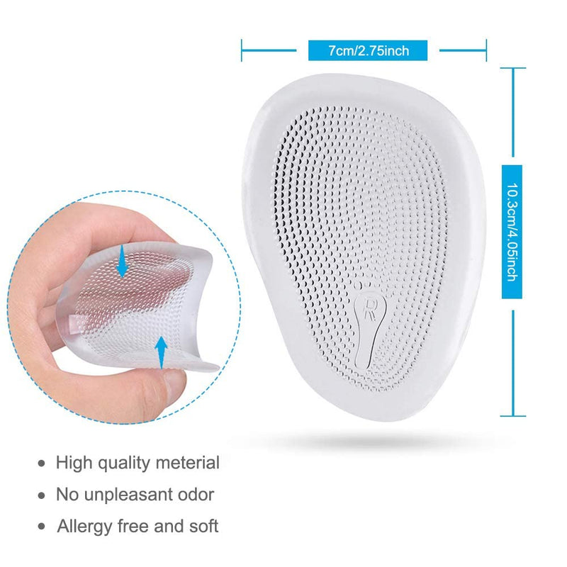 [Australia] - Metatarsal Pads Ball of Foot Cushions Premium Forefoot Pad Soft Gel Inserts, Mortons Neuroma Callus Reduce Foot Pain and Provide Support, Suit for Men Women & All Shoes (10Pcs) 10pcs 