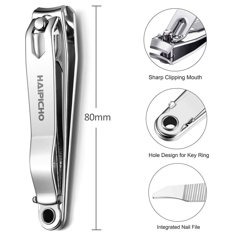 [Australia] - Nail Clipper, Made with Heavy Duty Stainless Steel, Suitable for Thick Fingernail Toenail Men Women (Silver 1 Pack) 