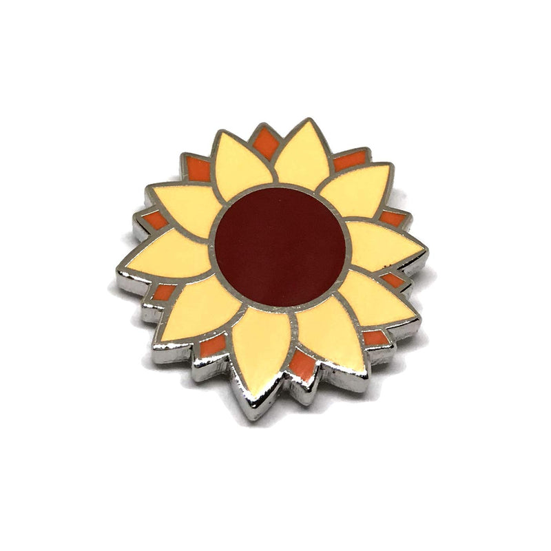 [Australia] - Sunflower Lapel Pin - Yellow Sunflower Helianthus Brooch - Happiness Faithfulness Button Backpack Jacket 