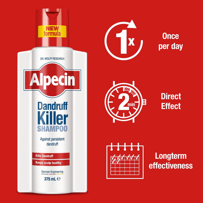 [Australia] - Alpecin Dandruff Killer Shampoo 375ml | Effectively Removes and Prevents Dandruff | Hair Care for Men Made in Germany 