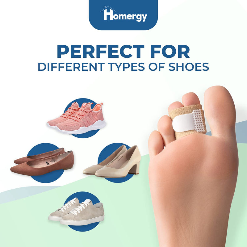 [Australia] - Hammer Toe Straightener Corrector Splint - 4 Broken Toe Wraps, Brace Orthopedic Separator, Cushioned Bandages, Heal Wrap Toe Straighteners for Crooked Toes, Align Hallux Valgus (Beige) 