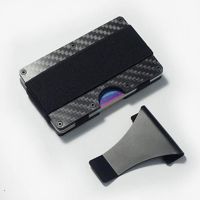 [Australia] - LaGia Military Grade RFID Blocking Carbon fiber Slim Wallet & Key organizer (Black) 