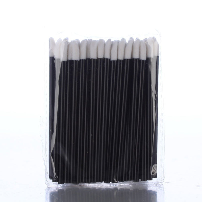 [Australia] - 100pcs Disposable Lip Gloss Applicators Lipstick Wands Makeup Applicator Lip Brush Black 